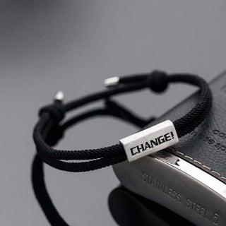 Buddha Gift 925 Sterling Silver Letter Engraving Blessing String Bracelet