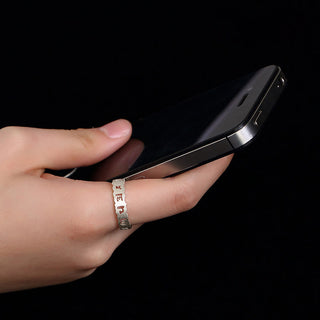 Buddha Gift Tibetan 925 Sterling Silver Om Mani Padme Hum Peace Hollow Ring