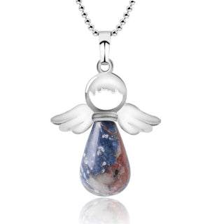 Buddha Gift Little Angel Wings Natural Crystal Luck Necklace Pendant