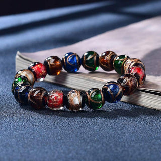 Buddha Gift Colorful Liuli Glass Bead Luck Bracelet