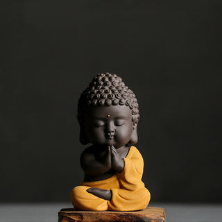 Buddha Gift Small Buddha Serenity Purple Clay Home Desk Decoration
