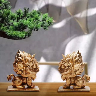 Buddha Gift Lion Statue Strength Resin Home Office Decoration