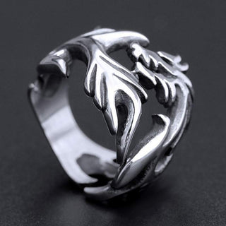 Buddha Gift Dragon Pattern Protection Strength Adjustable Ring