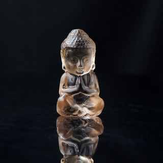Buddha Gift Various Crystal Amethyst Pink Crystal White Crystal Citrine Buddha Carved Spiritual Healing Necklace Pendant Decoration