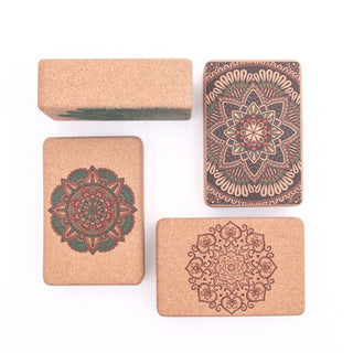 Buddha Gift Tibetan Mandala Mindful Yoga Cork Block