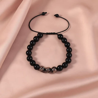 Buddha Gift Black Obsidian Luminous Glowstone Strength Bracelet