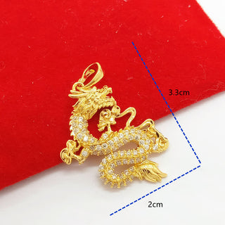Buddha Gift Gold Dragon Protection Necklace Pendant