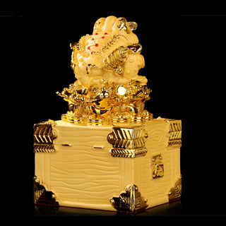 Buddha Gift Feng Shui Money Frog Statue Luck Wealth Decoration