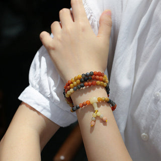 Buddha Gift 108 Beads Natural Red Agate Mala Protection Bracelet