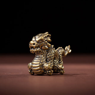 Buddha Gift Year Of The Dragon Small Auspicious Brass Dragon Luck Success Home Decoration