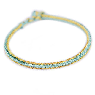 Buddha Gift Two-Color Rope Handcrafted Eight Thread Peace Knot Bracelet