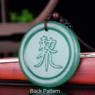 Buddha Gift Green Aventurine Yin Yang Balance Necklace Pendant