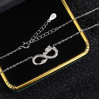 Buddha Gift 999 Sterling Silver Year of the Dragon Endless Knot Success Necklace Pendant