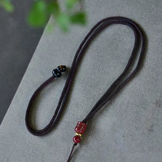 Buddha Gift Koi Fish Peace Buckle Copper Wealth Luck Necklace Pendant