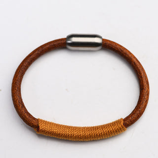 Buddha Gift Tibetan Leather Handmade Five Elements Luck Braid String Buckle Bracelet