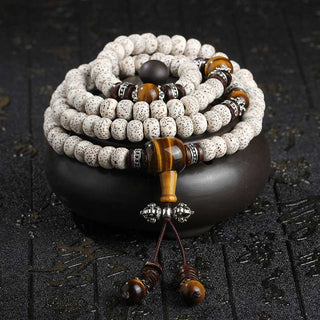 Buddha Gift Handmade Tibetan Tiger Eye Bodhi Seed Peace Bracelet