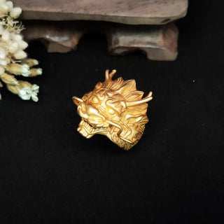 Buddha Gift Golden Dragon Luck Protection Ring