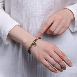 Buddha Gift 925 Sterling Silver Natural Golden Sea Willow Zakiram Goddess of Wealth Lucky fortune Fu Character Success Bracelet