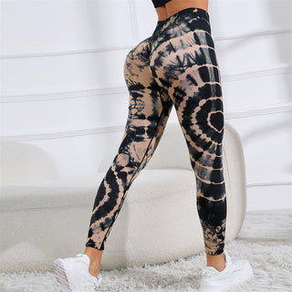 Buddha Gift Tie Dye Print Pants Sports Fitness Yoga High Waist Leggings Women's Yoga Pants