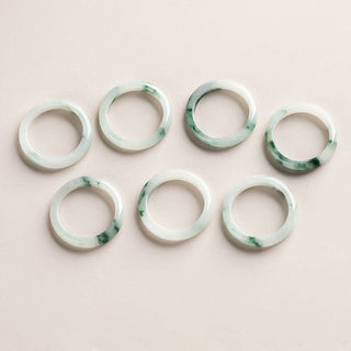 Buddha Gift Natural Green Jade Luck Abundance Ring