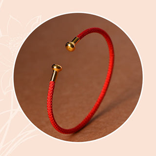 Buddha Gift Simple Design Handmade Luck Braid String Cuff Bracelet