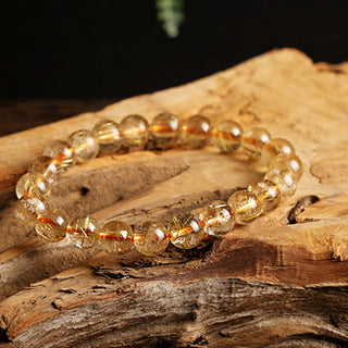 Buddha Gift Natural Citrine Blessing Protection Bracelet