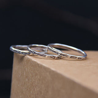 Buddha Gift 925 Sterling Silver Luck Koi Fish Wealth Ring