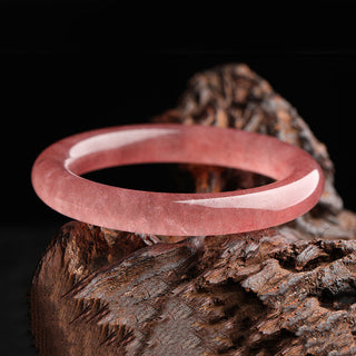 Buddha Gift Natural Strawberry Quartz Love Healing Bracelet Bangle