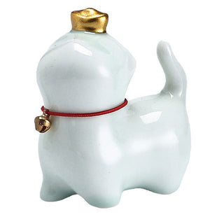 Buddha Gift Mini Lucky Cat Ingot Tea Pet Ceramic Home Desk Figurine Decoration
