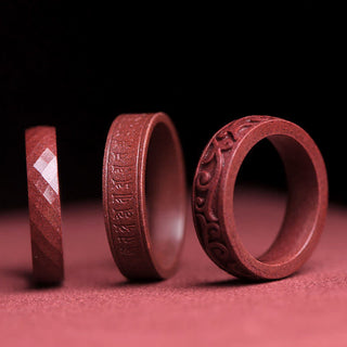 Buddha Gift Cinnabar Om Mani Padme Hum Auspicious Clouds Blessing Ring