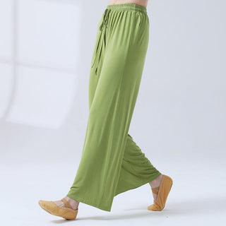 Buddha Gift Loose Modal Drawstring Wide Leg Pants For Yoga Dance
