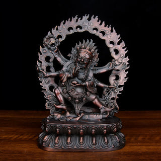 Buddha Gift Tibet Mahakala Bodhisattva Figurine Compassion Copper Statue Decoration