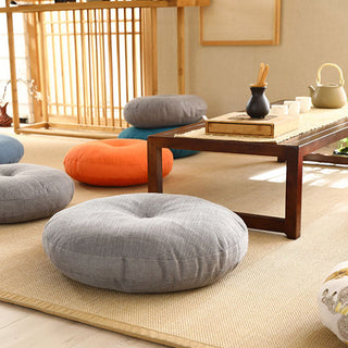 Buddha Gift Lotus Simple Pattern Linen Meditation Seat Cushion Home Living Room Decoration