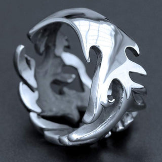 Buddha Gift Dragon Pattern Protection Strength Adjustable Ring