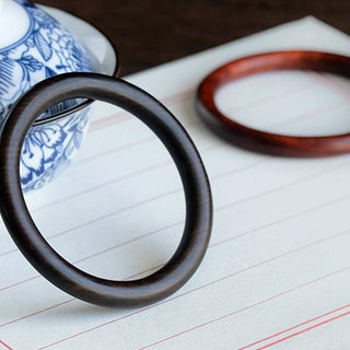 Buddha Gift Tibetan Small Leaf Red Sandalwood Ebony Green Sandalwood Protection Bracelet Bangle