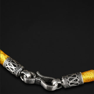 Buddha Gift Tibet 999 Gold Om Mani Padme Hum Handmade Eight Thread Peace Knot Luck Bracelet