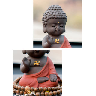 Buddha Gift Small Buddha Serenity Purple Clay Home Desk Decoration