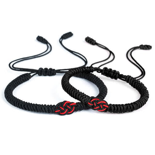 Buddha Gift 2Pcs Tibetan Luck Chinese Knot Protection String Bracelet