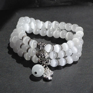 Buddha Gift Cat Eye PiXiu Support Triple Wrap Bracelet