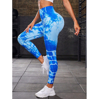 Buddha Gift Tie Dye Print Pants Sports Fitness Yoga High Waist Leggings Women's Yoga Pants