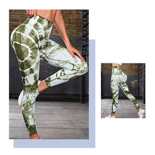 Buddha Gift Tie Dye Print Pants Sports Fitness Yoga High Waist Leggings Women's Yoga Pants