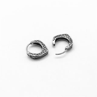Buddha Gift Viking Hoop Titanium Steel Balance Earrings
