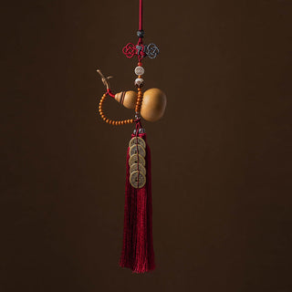 Buddha Gift Feng Shui Coins Gourd Chinese Knot Lucky Coins Five Emperor Money Wealth Tassels Decoration