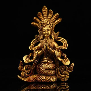 Buddha Gift Bodhisattva Nagarjuna Protection Copper Statue Decoration