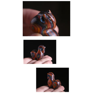 Buddha Gift Small Leaf Red Sandalwood Green Sandalwood Lucky Mini Horse Protection Decoration