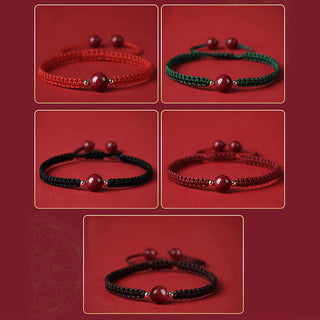 Buddha Gift Lucky Cinnabar Bead Blessing Red String Bracelet
