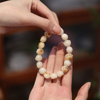 Buddha Gift Cute Cat Paw Claw Bodhi Seed Peace Bracelet