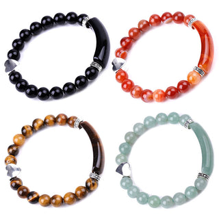 Buddha Gift Natural Crystal Beads Unisex Heart Bracelet