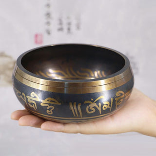 Buddha Gift Tibetan Meditation Bowl for Healing and Mindfulness Om Mani Padme Hum Singing Bowl