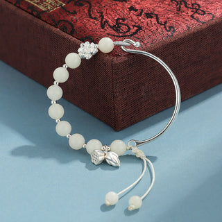 Buddha Gift Bodhi Seed Butterfly Lotus Luck Wealth Bracelet Bangle